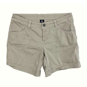 Kuhl Splash 5.5 Womens Shorts Size 12 Tan Khaki Hiking Outdoor Stretch Cotton